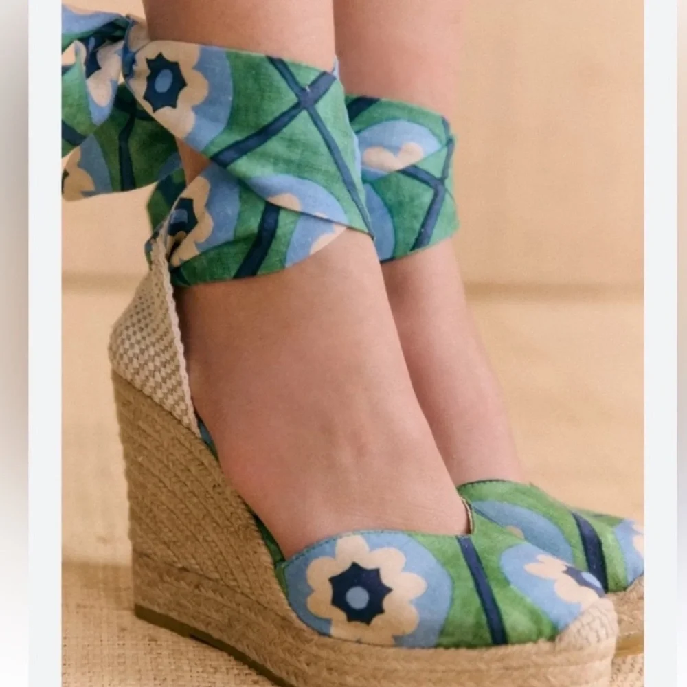 Super RARE-SÉZANE X MOMONÌ TANIA HIGH wedge ESPADRILLES heels